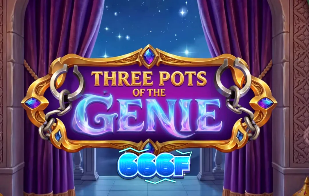 Tampilan visual slot Three Pots of the Genie dengan latar belakang Arabian Nights